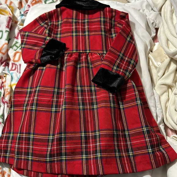 Blueberi boulevard Red Plaid Coat & Dress - Picture 5 of 5